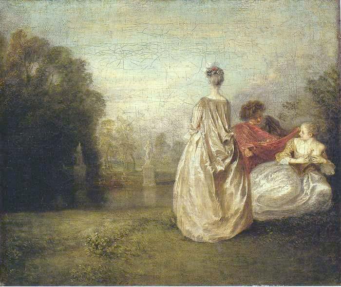 Jean antoine Watteau Les deux cousines china oil painting image